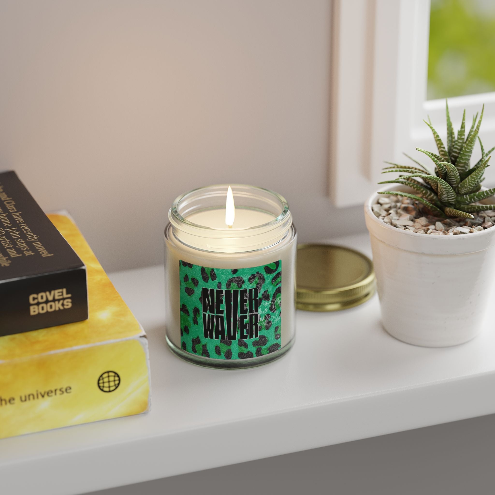 Never Waver Wild Vibes Scented Candles, Coconut Apricot Wax, Eco-Friendly Aromatherapy, Unique Home Decor, Gift for Her, Relaxation Gift