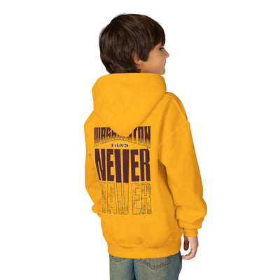 Washington Fans Never Waver Youth Heavy Blend Hooded Sweatshirt