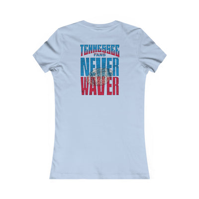 Tennessee Fans Never Waver W-Leopard Football Women's Favorite Tee