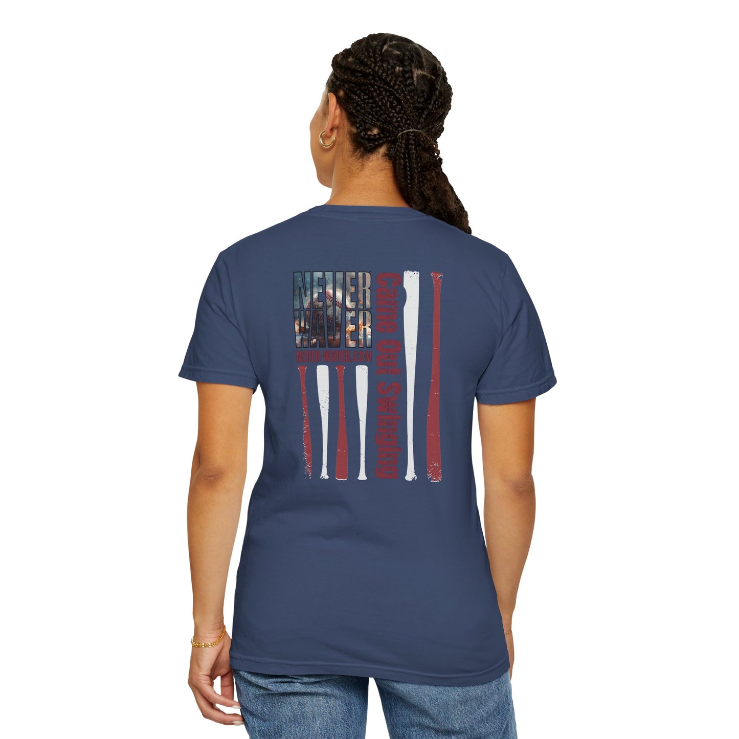 Never Waver T-Shirt — "Came Out Swinging" Graphic Tee