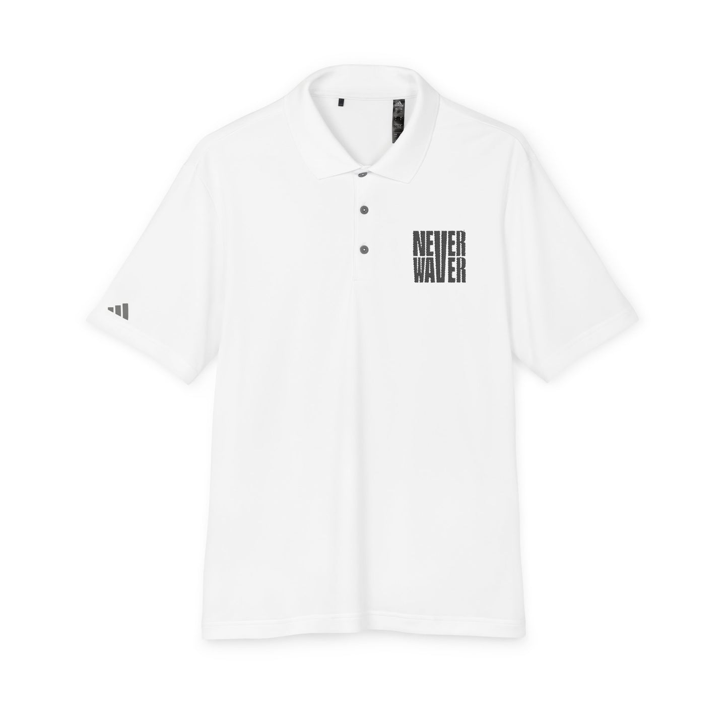 Never Waver Embroidered adidas Unisex Performance Polo