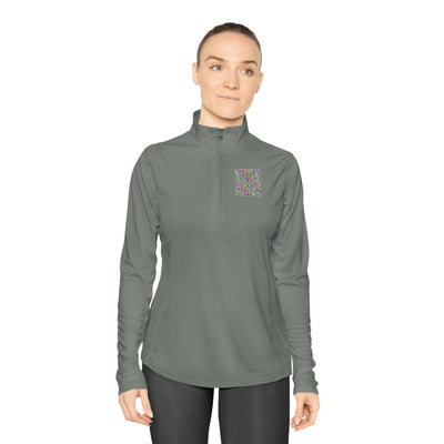 Never Waver Leopard Ladies Quarter-Zip Pullover
