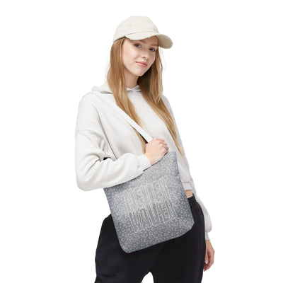 Never Waver Mamma Gray Leopard Tote Bag (AOP)