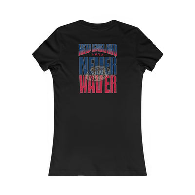 New England Fans Never Waver W-Leopard Football Women's Favorite Tee