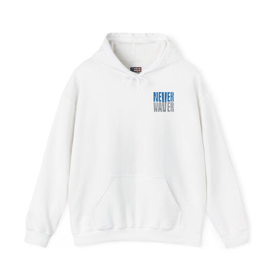 "Detroit Fans NEVER WAVER w Leopard Football" Inspirational Wear Unisex Heavy Blend™ Hooded Sweatshirt