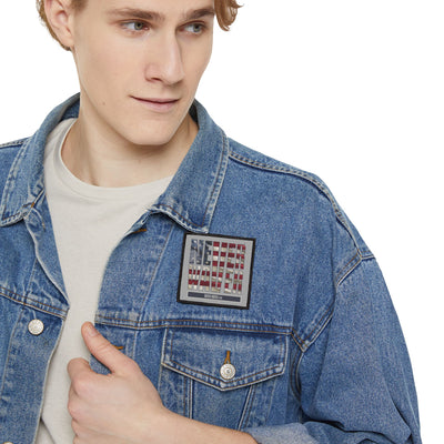 Patriotic Iron-On Patch - 'Never Waver' USA Flag Design for Jackets, Bags, and More