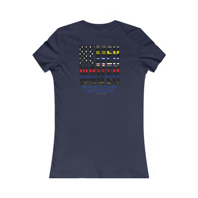 Never Waver Back Our First Responders Women's T-Shirt