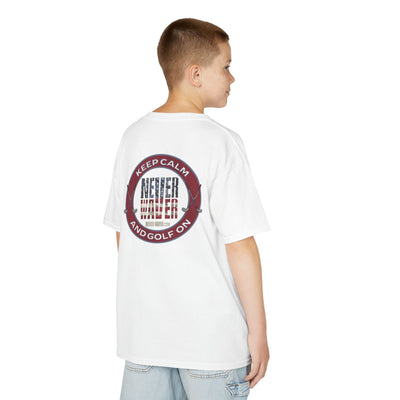 Keep Calm Never Waver and Golf On Kids Golf Tee