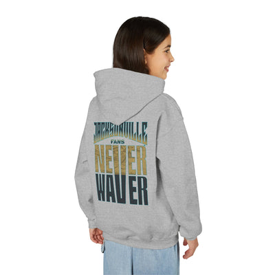 Jacksonville Fans Never Waver Youth Heavy Blend Hooded Sweatshirt
