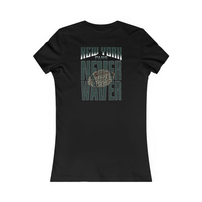 New York Fans Never Waver W-Leopard Football Women's Favorite Tee