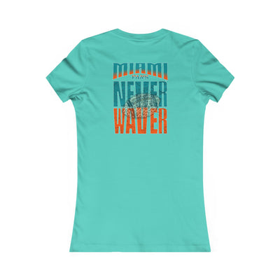 Miami Fans Never Waver W-Leopard Football Women's Favorite Tee