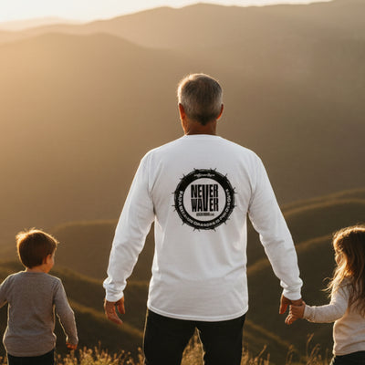 Unisex Long Sleeve Pocket T-Shirt - Never Waver PAPA Because Grandpa Is For Old Guys Design