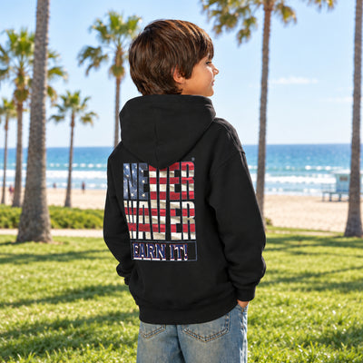 Never Waver® Earn It Youth Hoodie | If it matters, keep earning it.