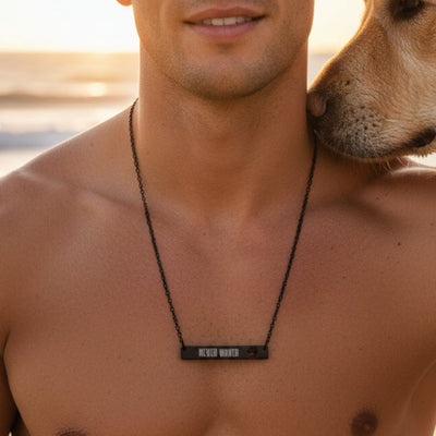 Never Waver Paw Cutout Bar Necklace