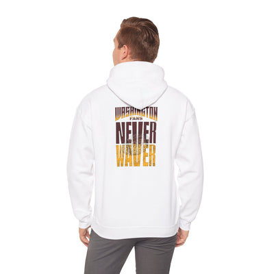 Unisex Heavy Blend™ Hooded Sweatshirt - Washington Fans Never Waver W Leopard Football- Perfect for Sports Fans