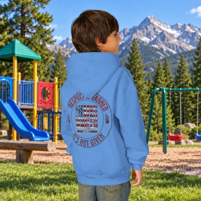 Youth Heavy Blend Hoodie - "Respect is Earned Never Waver It's Not Given" Motivational Sweatshirt