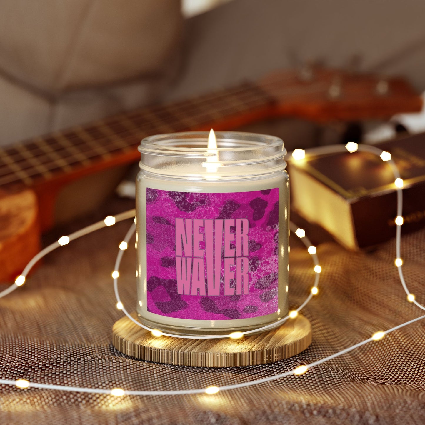 Never Waver Wild Vibes Scented Candles, Coconut Apricot Wax, Eco-Friendly Aromatherapy, Unique Home Decor, Gift for Her, Relaxation Gift