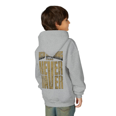 New Orleans Fans Never Waver Youth Heavy Blend Hooded Sweatshirt