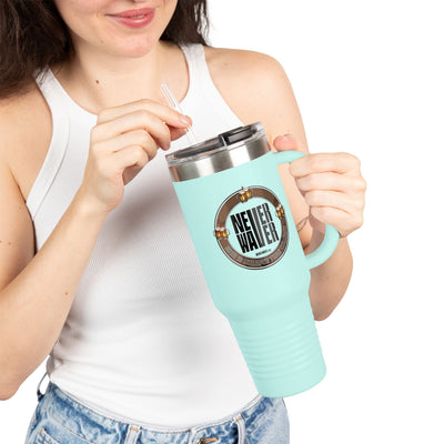 Never Waver Beer Is cheaper Than Therapy Insulated Travel Mug, 40oz
