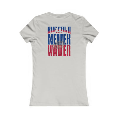 Buffalo Fans Never Waver W-Leopard Football Women's Favorite Tee