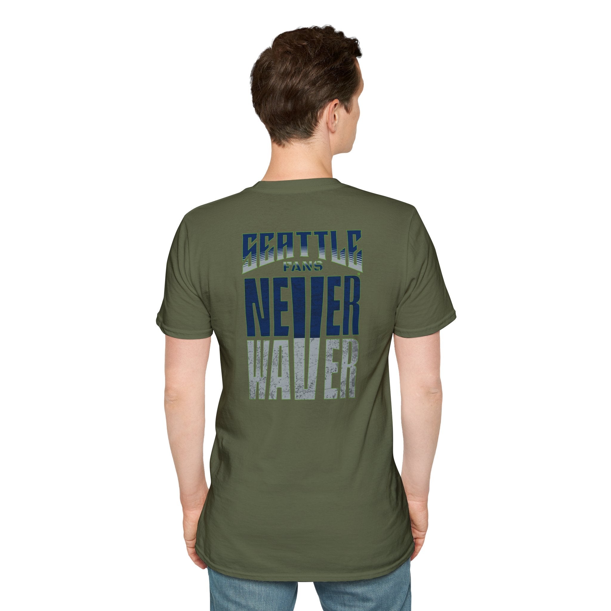 Seattle Fans Never Waver Unisex Softstyle T-Shirt