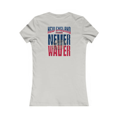 New England Fans Never Waver W-Leopard Football Women's Favorite Tee