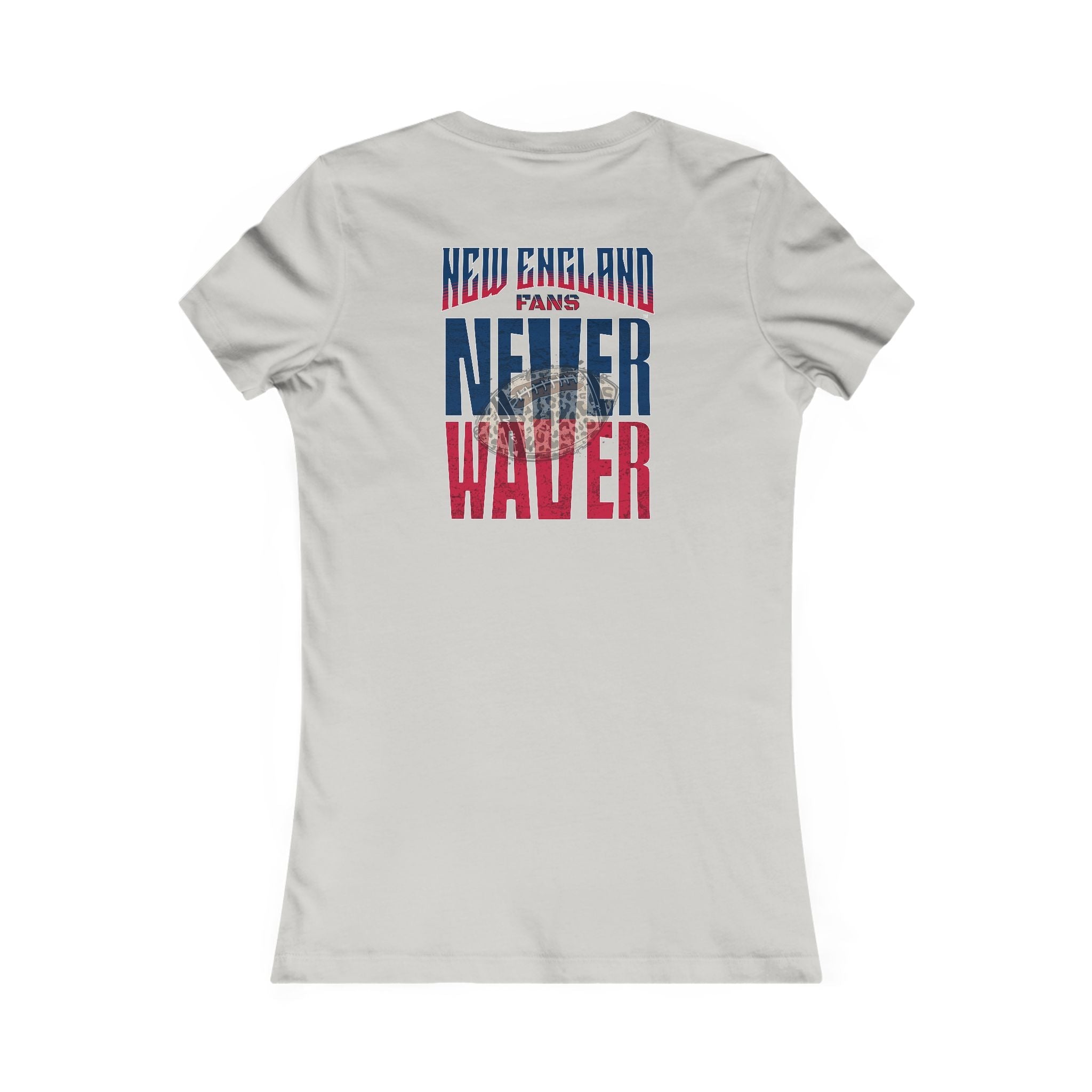 New England Fans Never Waver W-Leopard Football Women's Favorite Tee