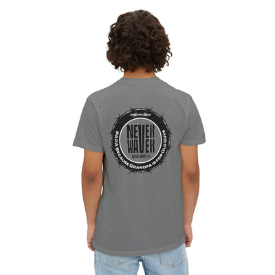 Never Waver PAPA Because Grandpa Is For Old Guy Graphic Tee for Everyday Wear