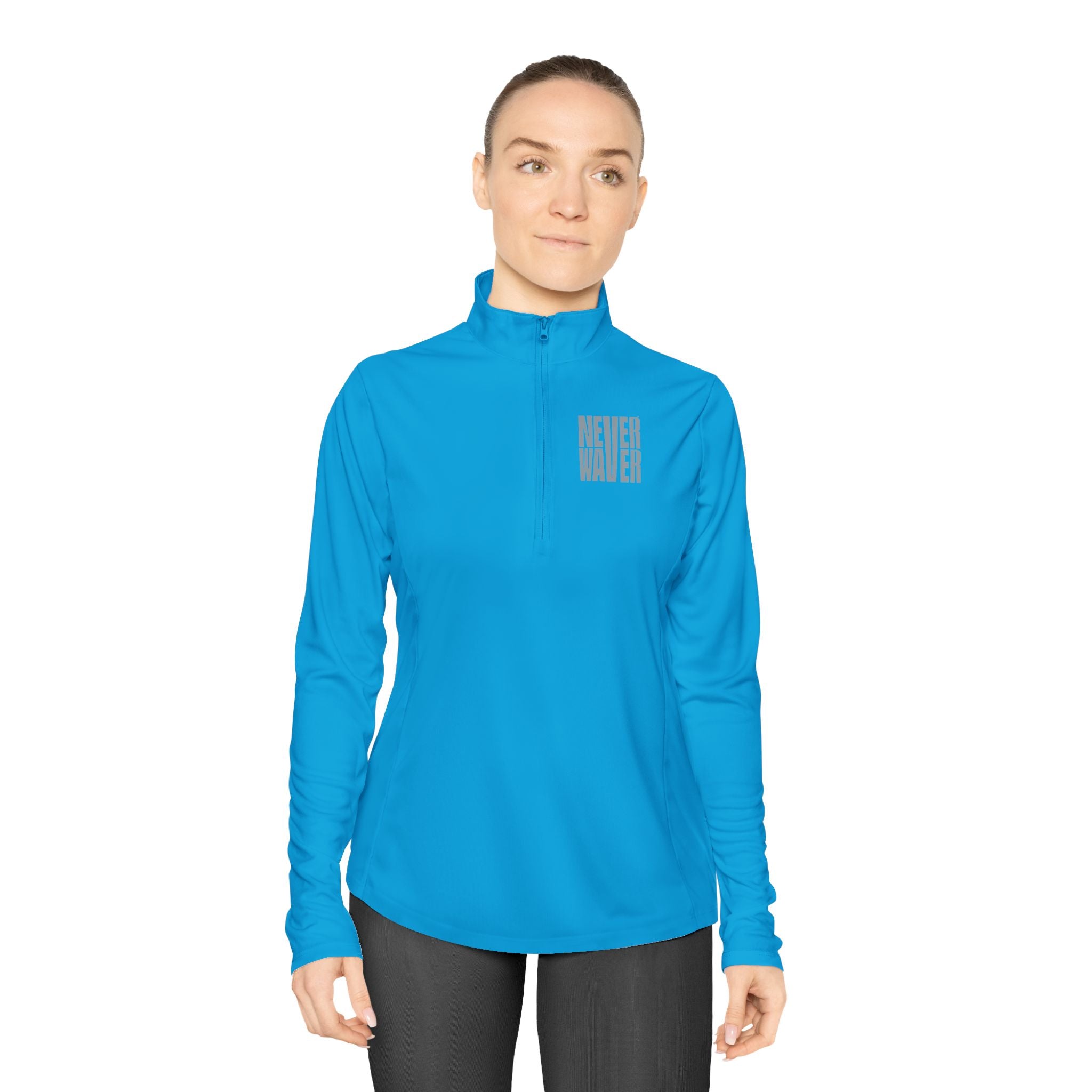 Ladies Quarter-Zip Pullover - Never Waver Activewear