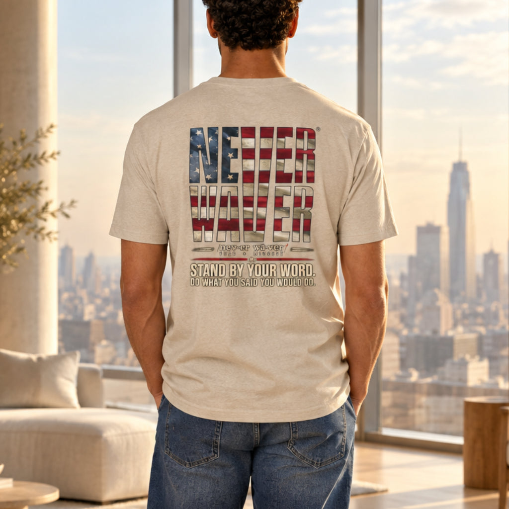 Never Waver Definition Men’s Crew T-Shirt