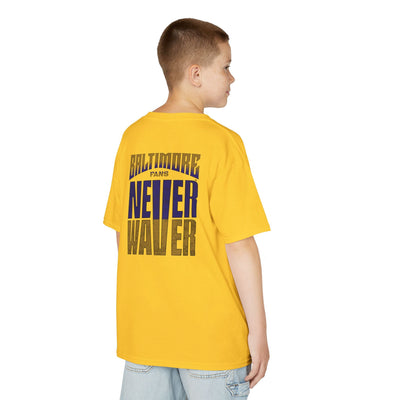 Baltimore Fans Never Waver Kids Heavy Cotton™ Tee