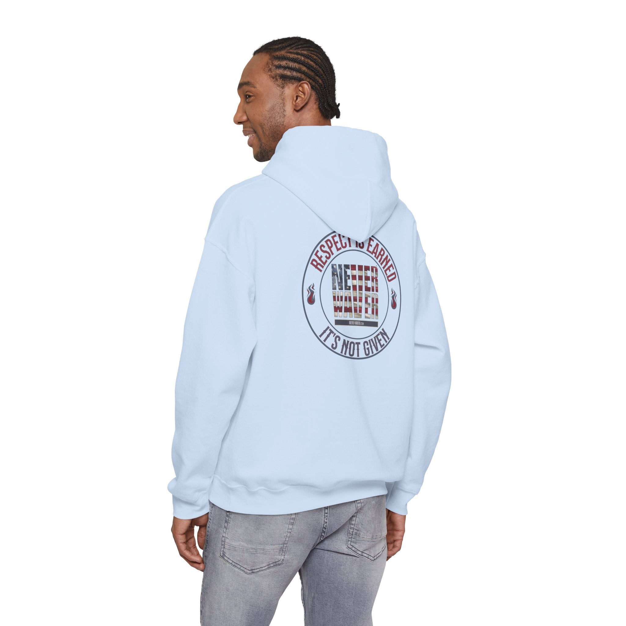 Respect Is Earned Never Waver It's Not Given Hoodie - Unisex Heavy Blend™ with Inspirational Design