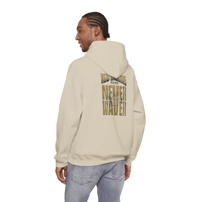 New Orleans Fans Never Waver W Leopard Football Hoodie - Unisex Heavy Blend™ Sweatshirt for Fans