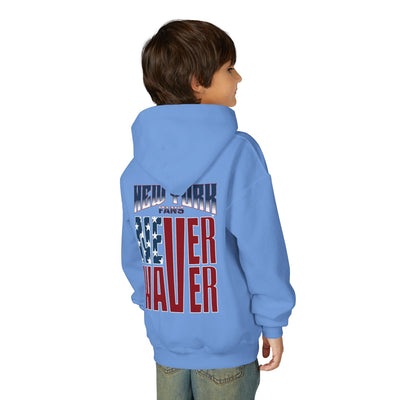 New York Fans Never Waver Youth Heavy Blend Hooded Sweatshirt
