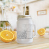Motivational Mason Jar with Straw - "Never Waver" Design - Perfect for Home & Office