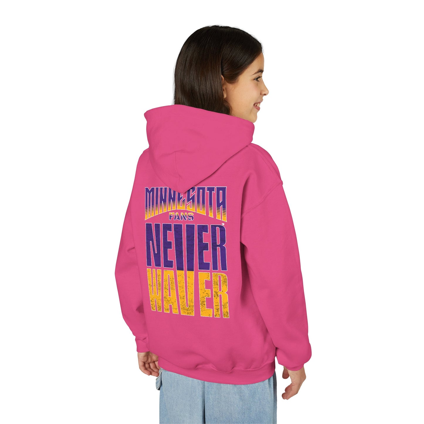 Minnesota Fans Never Waver Youth Heavy Blend Hoodie Sweatshirt