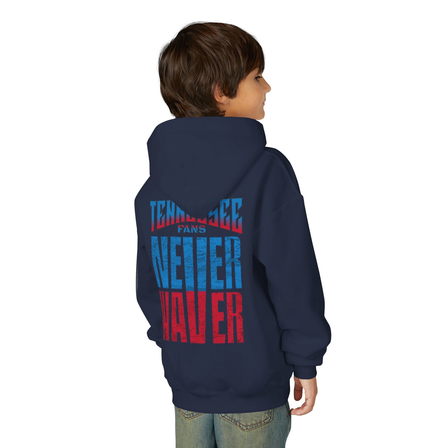 Tennessee Fans Never Waver Youth Heavy Blend Hooded Sweatshirt