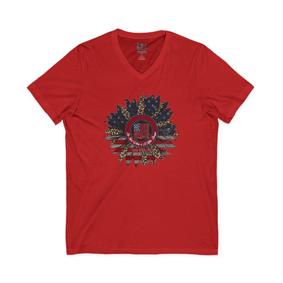 Unisex V-Neck Tee - Never Waver Be Red White & A little Bougie T-Shirt