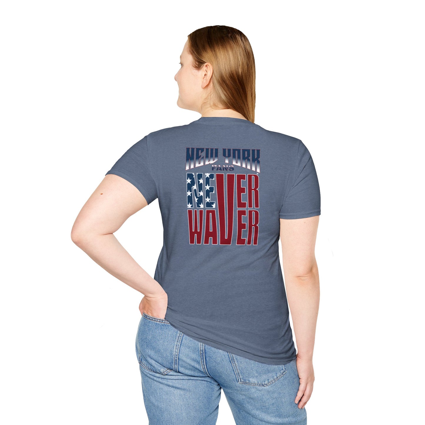 New York Fans Never Waver Unisex Softstyle T-Shirt