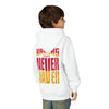 Kansas Fans Never Waver Youth Heavy Blend Hooded Sweatshirt