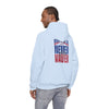 Buffalo Fans Never Waver w Leopard Football Design Unisex Heavy Blend™ Hooded Sweatshirt