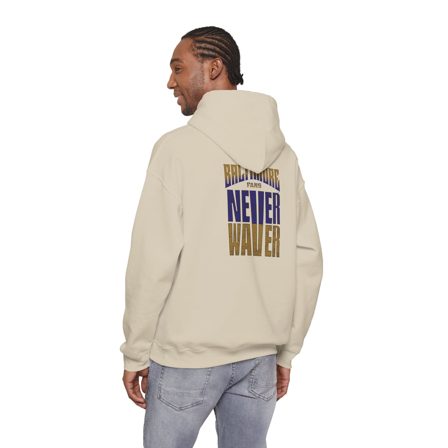 Baltimore Fans Never Waver Unisex Heavy Blend™ Hoodie, Sweatshirt