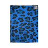 Blue Leopard Print Blanket — Soft Polyester Throw for Home, Travel & Gifts | Never Waver
