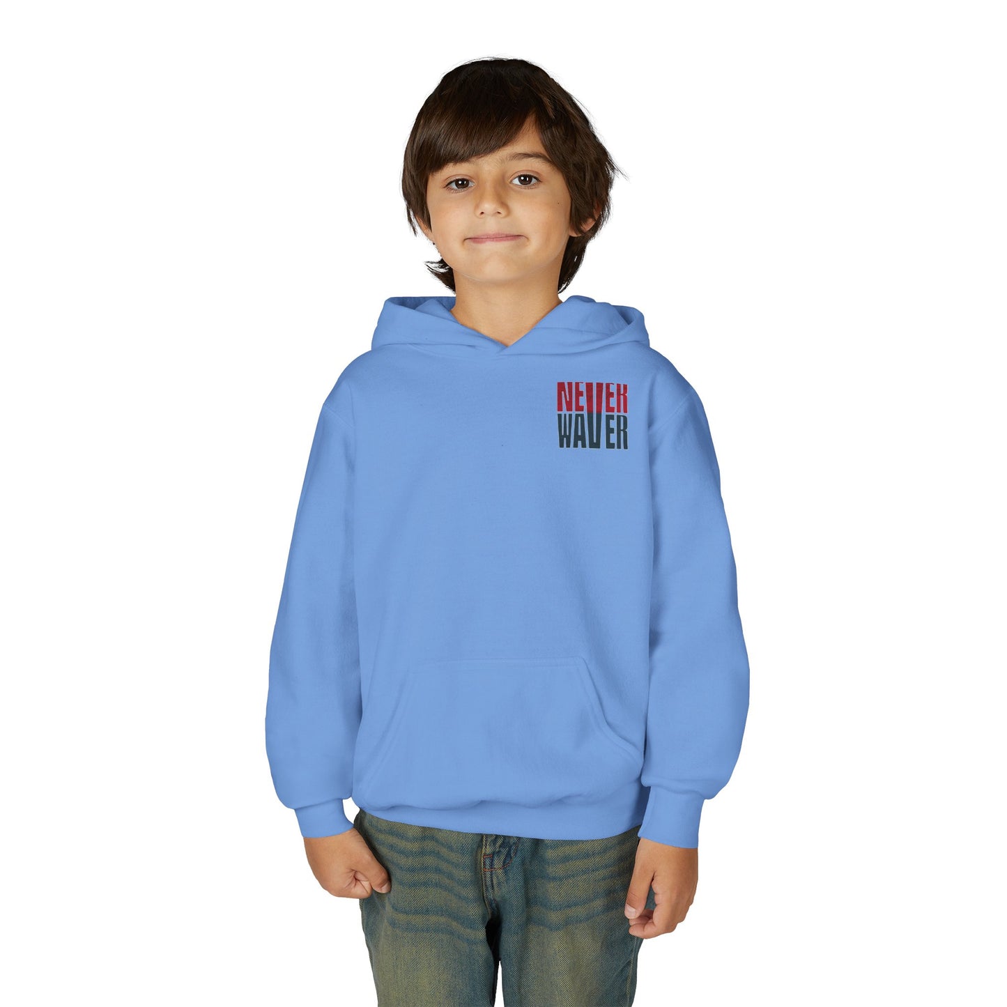 Houston Fans Never Waver Youth Heavy Blend Hooded Sweatshirt