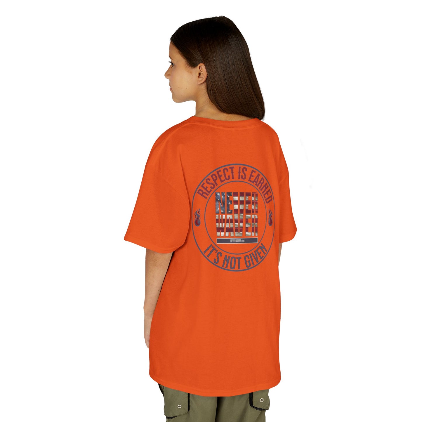 Respect is Earned Never Waver It's Not Given -  Kids Heavy Cotton™ Tee  Stylish, Comfortable Everyday Wear