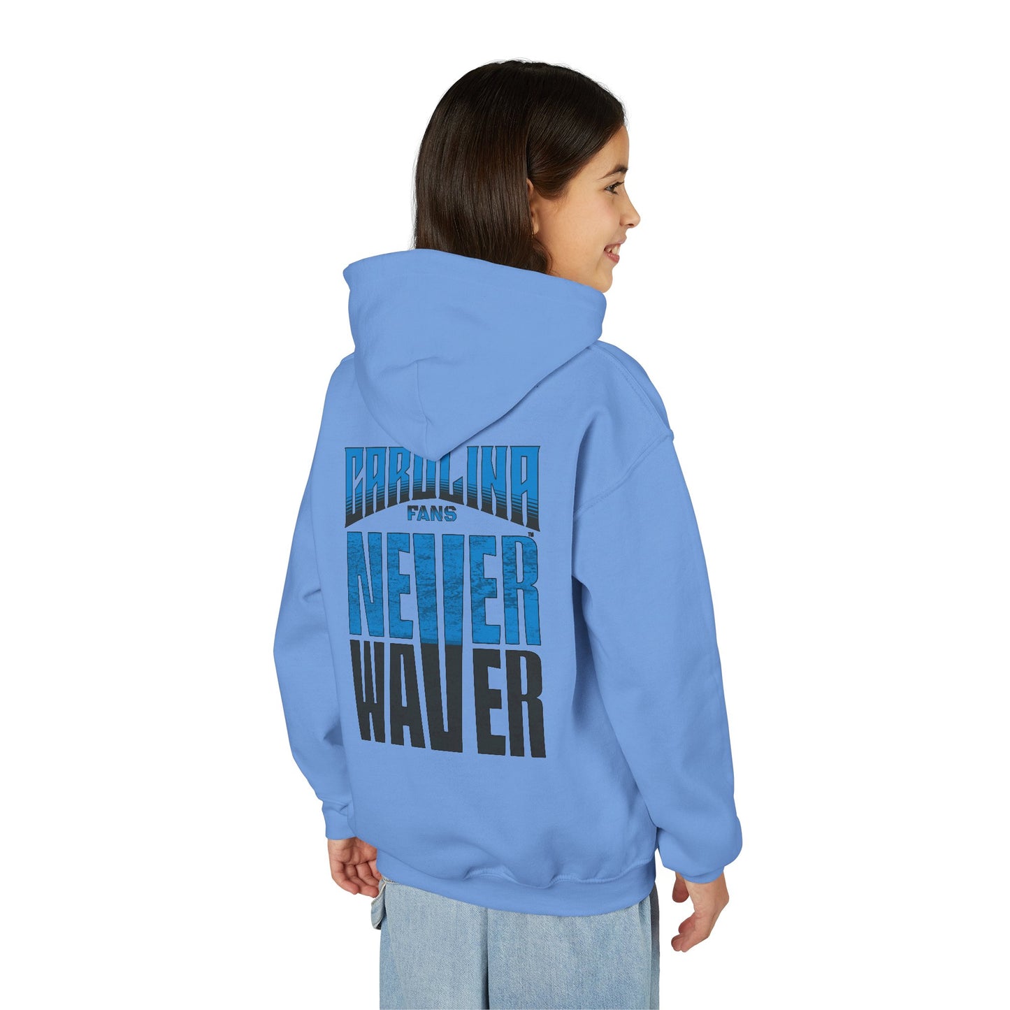 Carolina Fans Never Waver Youth Heavy Blend Hooded Sweatshirt
