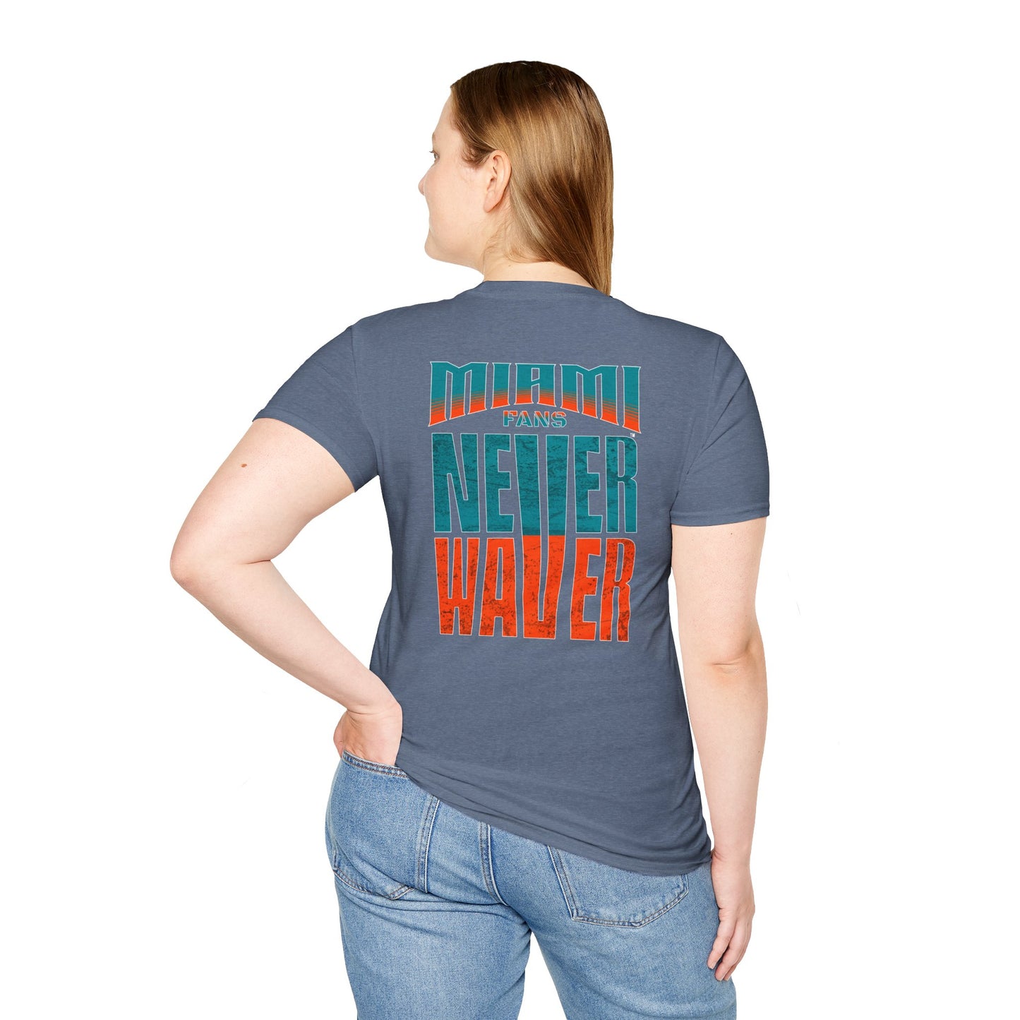 Miami Fans Never Waver Unisex Softstyle T-Shirt
