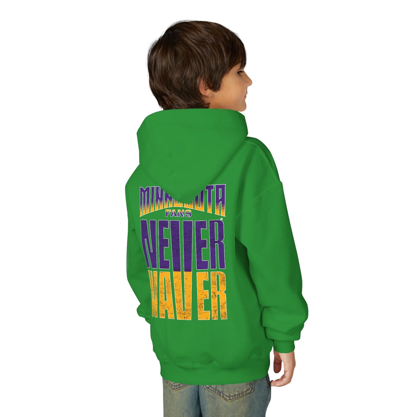 Minnesota Fans Never Waver Youth Heavy Blend Hoodie Sweatshirt