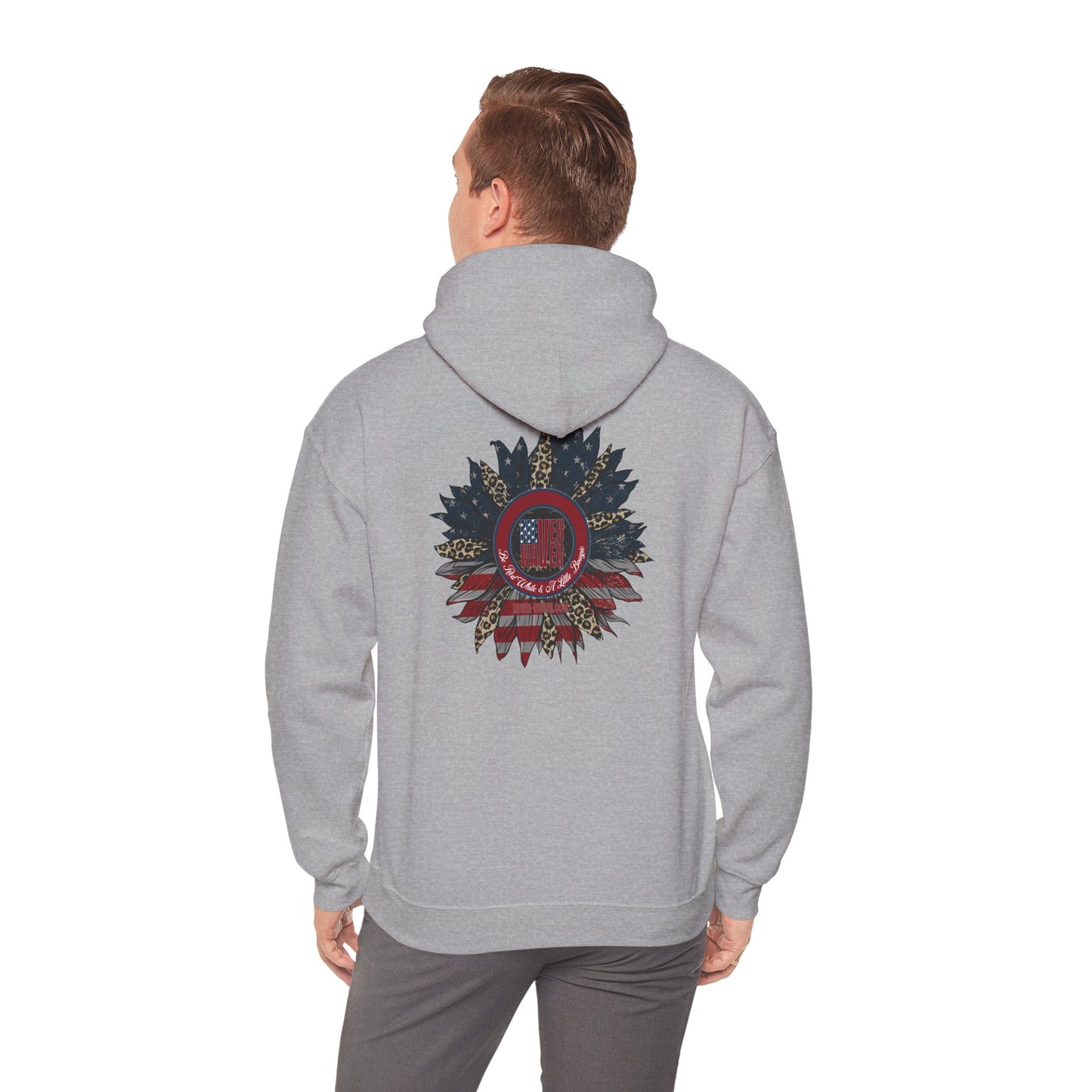 Never Waver Be Red White and A Little Bougie Unisex Heavy Blend™ Hoodie