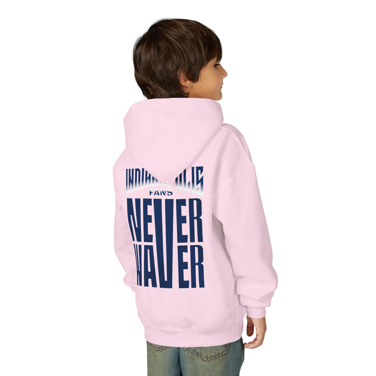 Indianapolis Fans Never Waver Youth Heavy Blend Hooded Sweatshirt
